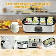 thumbnail image 3 of Probiotic Yogurt Maker, Probiotic Yogurt Maker with Adjustable Temperature & Time Control, 1400 ML Ultimate Yogurt Maker with 8 Pcs Glass Jars, Comes with a European to American converter, 3 of 7