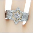 thumbnail image 2 of Midwest Jewellery 10K White Gold Six Point Star Ring Star David Ring 2.25ctw Diamonds 19mm Wide, 2 of 5