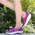 thumbnail image 6 of Domuza Orthopedic Dress Shoes for Women Arch Support Non Slip Slip on Golf Shoes Breathable Knitted Mesh Stretch Volleyball Shoes Comfortable 2026 Foam Shoes Purple 10（EU-43）, 6 of 6