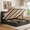 Black, variant on Amolife King size Hydraulic Lift Storage Bed Frame with Wingback Headboard, Corduroy Upholstery, Black