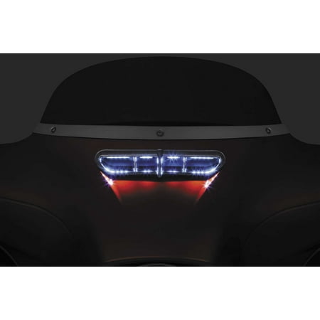 Led Chr - Kuryakyn 14-16 Flh Led Fairing Vent Accnt Chr 5053 New