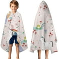 thumbnail image 3 of Pink Princess Unicorn Pattern Hooded Bath Towel，50"x30" for Ages 3 To 12 Kids, Quick Dry Lightweight Soft Microfiber Hood Beach Towel Cover Up for Kids, 3 of 7