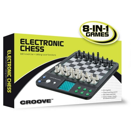 Croove Electronic Chess and Checkers Set with 8-In-1 Board Games, For Kids To Learn and (Best Electronic Chess Game)