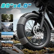 Electric Bike for Adults, 750W Peak ,Max 28Mph & 90Miles Electric Bicycle, 48V/25Ah,20 Fat Tire E-Mountain Bike,Full Suspension & 7Speed