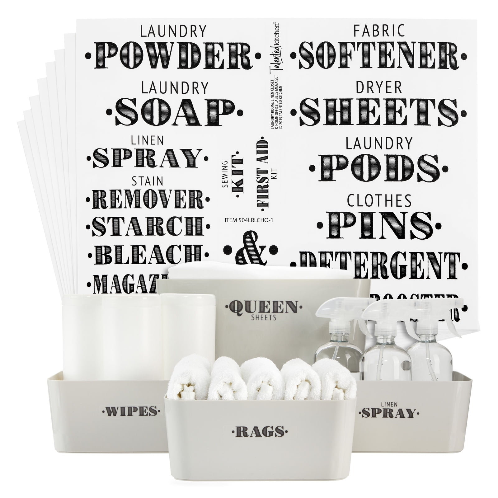 Talented Kitchen 138 Laundry Room Labels for Glass Jars and Containers ...