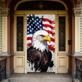 thumbnail image 2 of Luxcidy Independence Day Door Cover, 72.8x35.4in Patriotic Door Banner, Porch Decoration, Outdoor Indoor Party Decor for Home, Festive Entryway (B), 2 of 6