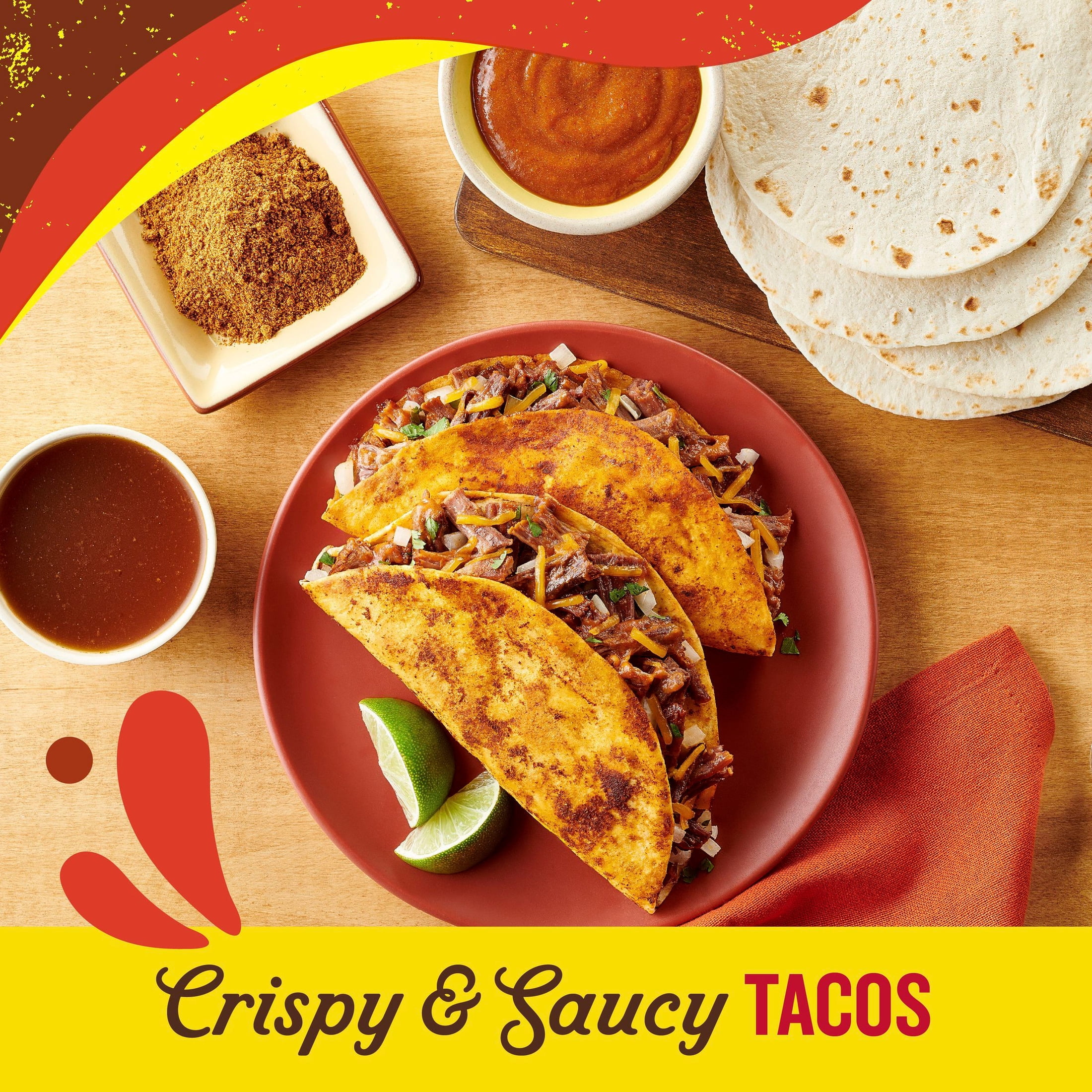 Old El Paso Birria Taco Kit with Seasoning, Sauce and Soft Tortillas, 12.1 oz
