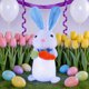 thumbnail image 1 of Yunuuuoa Easter Bunny Figurine with LED Light, Glowing Plush Rabbit Doll Decor, Holiday Home Desktop Tabletop Decoration for Easter Christmas Party Gift, 1 of 6