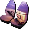 thumbnail image 1 of ABPHQTO Juego de 2 fundas para asientos de coche Bridge Sunset Universal Auto Asientos delanteros Protector para coche, SUV Sedan, camión, 1 of 3