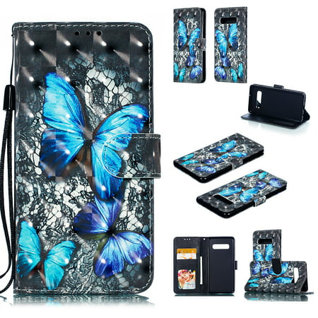 Galaxy S10 Plus Case, Galaxy S10 Plus 2019 Case, Allytech 3D Emboss PU Leather Flip Protective Wallet Stand Cover & Credit Card Slots Pocket for Samsung Galaxy S10 Plus (6.4