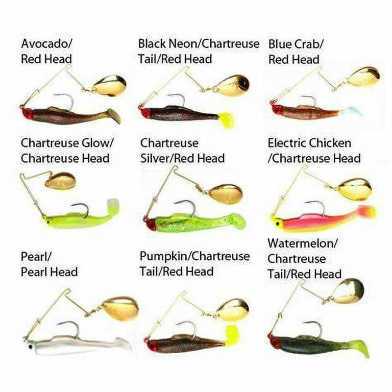  Strike King Redfish Magic Saltwater Spinnerbait, Watermelon  Chartreuse Tail/red Head, 1/4oz (RMG14-817) : Artificial Fishing Bait :  Sports & Outdoors