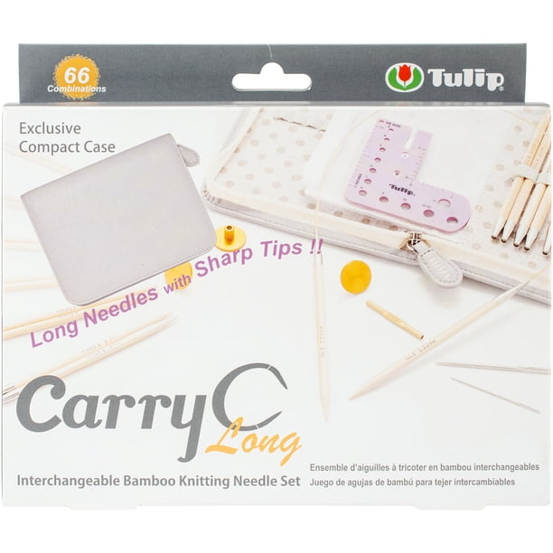 Carry C Interchangeable Bambou Tricot Needle Long Set-