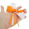thumbnail image 3 of Unique Bargains 1 Pc Duckbill Clip Halloween Bow Ribbon Hair Clip for Women White Orange, 3 of 4