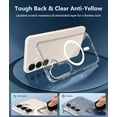 thumbnail image 2 of KOMI pour Samsung Galaxy S25 Case : pour Galaxy S24 Case Military Grade Drop Protection Anti Yellowing Cell Phone Étui - Rugged Shockproof Protective Bumper Transparent Cases Clear Magnetic, 2 of 5