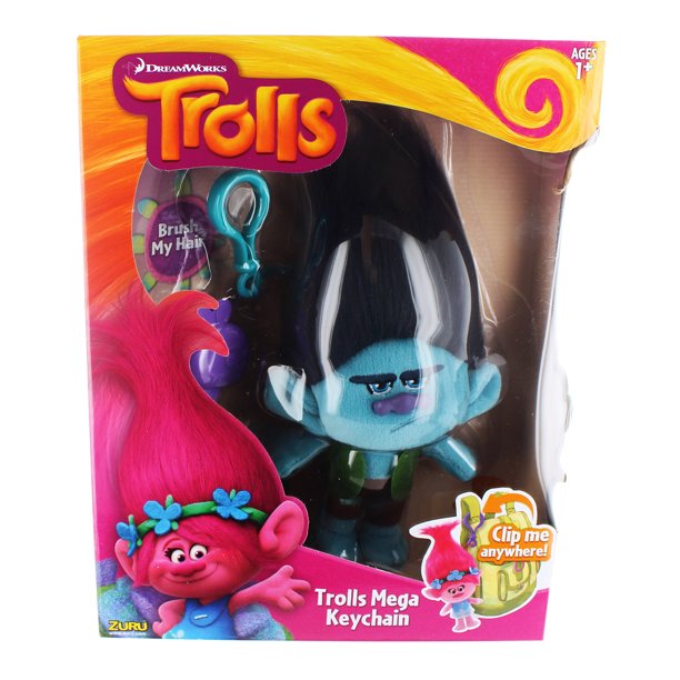 Trolls Large Plush Clip, Grumpy Branch - Walmart.com