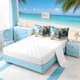 thumbnail image 5 of Manfei Cute Coastal Beach Hut Twin Bedding Sets for Kids Boys and Girls, Nautical Vacation Print Bedding Comforter Set, Reversible 7 Pieces, 5 of 6
