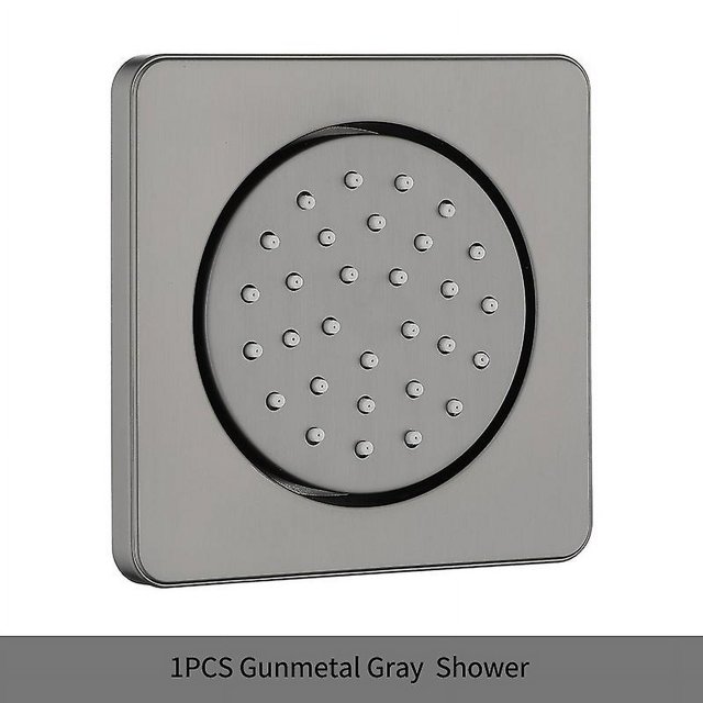 Ducha corporal de latón dorado rosa, chorros de masaje para ducha, baño lateral, Spa, pulverizador de masaje, boquilla para cuerpo, negro azabache, cuadrado cromado, promoción gris, 1 Uds.