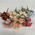 thumbnail image 3 of Artificial Flower 6 Heads Multipurpose Silk Cloth Fadeless Vivid Simulation Peony Bouquet Home Garden Wedding Decoration, 3 of 8