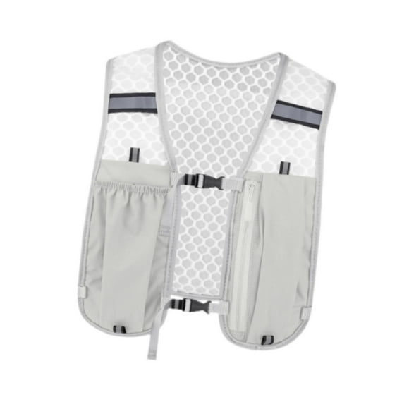 Chaleco de hidratación transpirable para hombres para hombres que corren el paquete de chaleco liviano para trotar en bicicleta, al aire libre, Gris