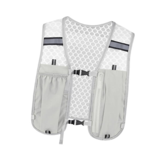 MAGIDEAL Vest Adjustable Runner Rucksack Running Vest for Men Women Lightweight Grey
