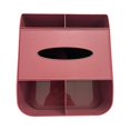 thumbnail image 4 of Caja de almacenamiento para reposabrazos, contenedor con 5 compartimentos, caja de pañuelos para accesorios automotrices Rosa, 4 of 9