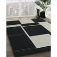thumbnail image 3 of Ahgly Company Machine Washable Indoor Rectangle Contemporary Midnight Gray Area Rugs, 8' x 12', 3 of 7