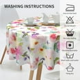 thumbnail image 2 of Beautiful Watercolor Flowers Round Tablecloth 60 Inch Spring Summer Floral Table Cloth Washable Farmhouse Tablecloth Kitchen Dining Table Terrace Picnic Party Wedding Decor, 2 of 6