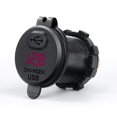 thumbnail image 1 of Auto Barco Motocicleta Impermeable Puerto Usb Dual Led Pantalla Digital Adaptador De Cargador Usb Con Interruptor De Voltímetro,18W 12-24V Moyic VI008657-02, 1 of 5
