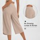 thumbnail image 5 of TaTaai Women's High Waisted Yoga Capris with Side Slit Stretchy Comfortable 7/8 Length Workout Pants for Work Casual Lounge Gym Fitness Soft Non-See-Through Gift, 5 of 7