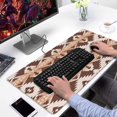 thumbnail image 2 of Long Mouse Pads for Desk,Brown Geometric Boho Pattern Desk Mats on Top Of Desks, Desk Mouse Pad Extra Large with 3mm Non-Slip Base and Stitched Edge for Gaming,Office,Work,Home 31.5"x15.7", 2 of 6
