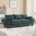 thumbnail image 6 of 88.6" Oversized Corduroy Loveseat Sofa, Large Deep Seat Cloud Couch Sectional, Modern Luxury Love Seat 3 Seater Modular Lounge Sofa for Living Room Apartment Office (Green), 6 of 6