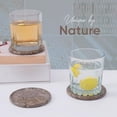 thumbnail image 5 of Elborse Marble Coasters Set of 6 for Drinks 3.5” inches Oceanic Round Stone Drink Coaster Set with Holder & Lid, Ideal for Tabletop & Coffee Table Decor or Home Decor, 5 of 7