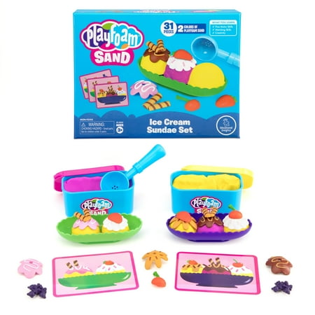 Educational Insights Playfoam Sand Ice Cream Sundae Set, Sensory Play Sand, Ages 3+