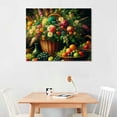 thumbnail image 2 of COMIO Vase Basket of Flowers &amp; Fruit | Print in Frame | Fine Artwork Painting Reproduction | Framed Wall Art Decor Poster Gift, 2 of 6