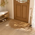 thumbnail image 6 of Scalloped Entryway Doormat 35.43x23.62in Polyester Semi-Circle Rug, 6 of 7