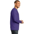 thumbnail image 3 of Port Company Long Sleeve Essential T-Shirt Purple M., 3 of 4