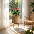 thumbnail image 7 of Uuiauoio Rattan Planter with Legs Wicker Basket Plant Stand Indoor Outdoor Flower Pot Holder for Balcony Home Decor, 7 of 7