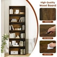 thumbnail image 4 of YYEAN 71" Tall Bookcase, 6-Tier Open Display Storage Shelves, Floor Standing Large Book Shelf for Living Room, Home Office, Bed Room-Brown, 4 of 11