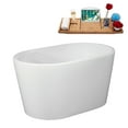 thumbnail image 3 of 47" Streamline B-284-66-BNK Soaking Freestanding Tub and Tray With Internal Drain in Brushed Nickel, 3 of 10