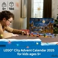 thumbnail image 3 of LEGO City Advent Calendar 2025 Kids Toy - Holiday Countdown Playset W/Santa & Mrs. Claus Minifigures for Boys & Girls, Ages 5+ - 24 Buildable Surprises - Gift Idea for Christmas - 60475, 3 of 7