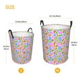 thumbnail image 2 of Lsque Colorful Cow Skin pattern Laundry Hamper Basket, Tall Woven Rope Hamper Basket for Clothes, Lightweight Storage Basket, Collapsible Waterproof-, 2 of 8