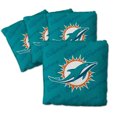 NFL Miami Dolphins Cornhole Bags - 4PK - Teal