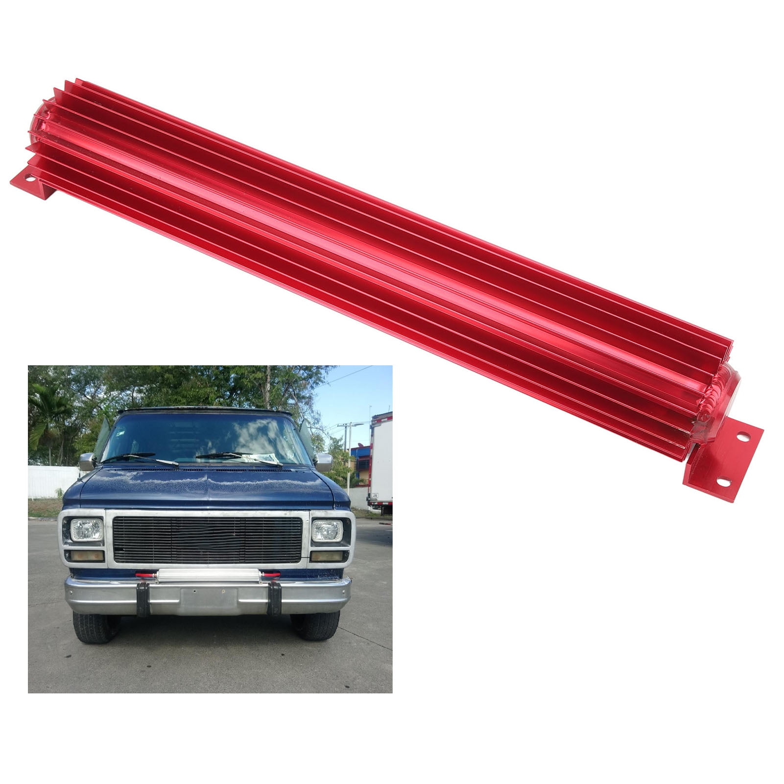 12" DUAL PASS FINNED ANODIZED ALUMINUM TRANSMISSION HEAT SINK - King