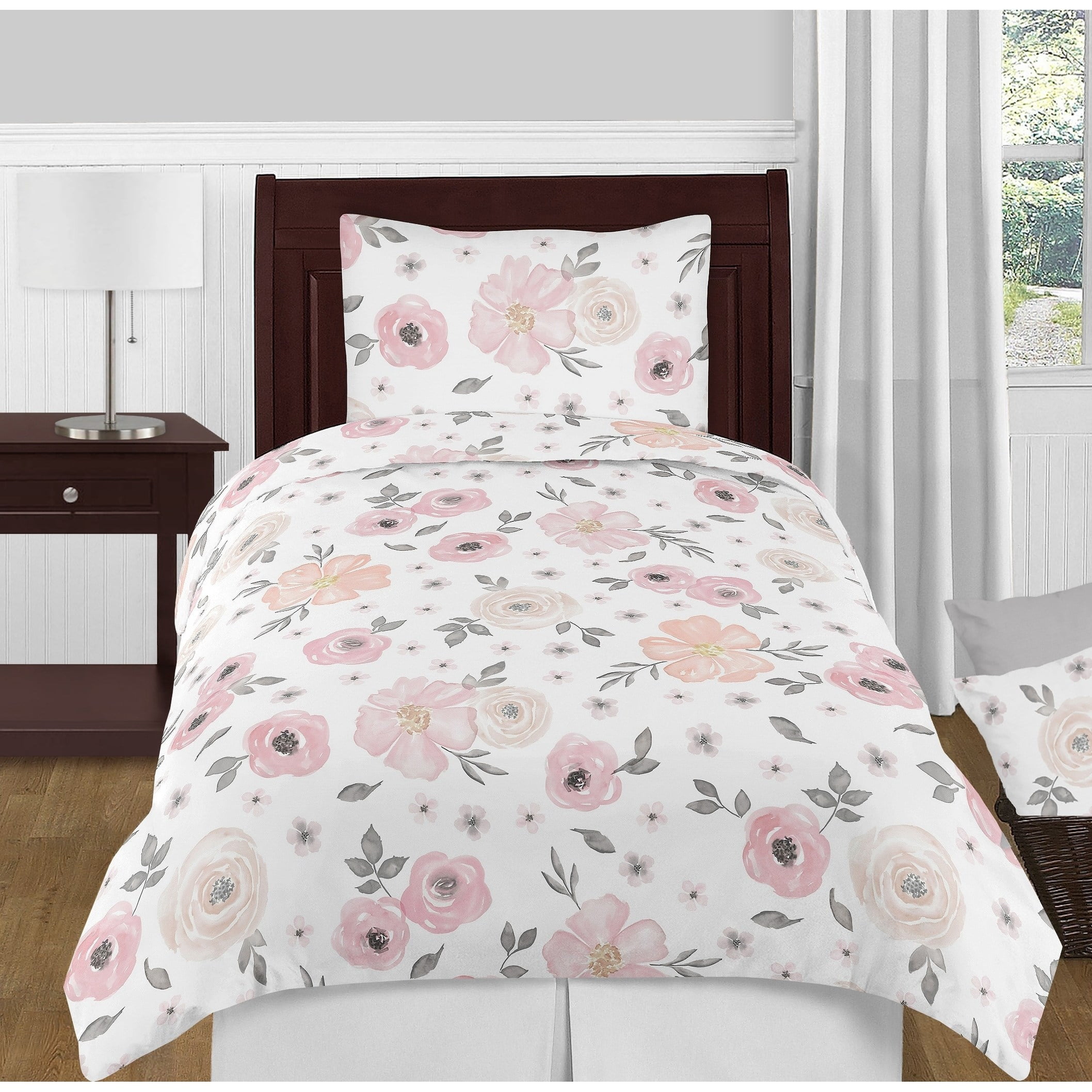 sweet jojo watercolor floral blanket