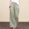 Pantalon Large pour Femmes Mode Femmes Ample Couleur Unie Décontracté Pantalon Large Coton Lin