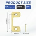 thumbnail image 2 of Deadbolt Strike Plate, Adjustable Door Strike Plate with Screws Gold, 2 of 6