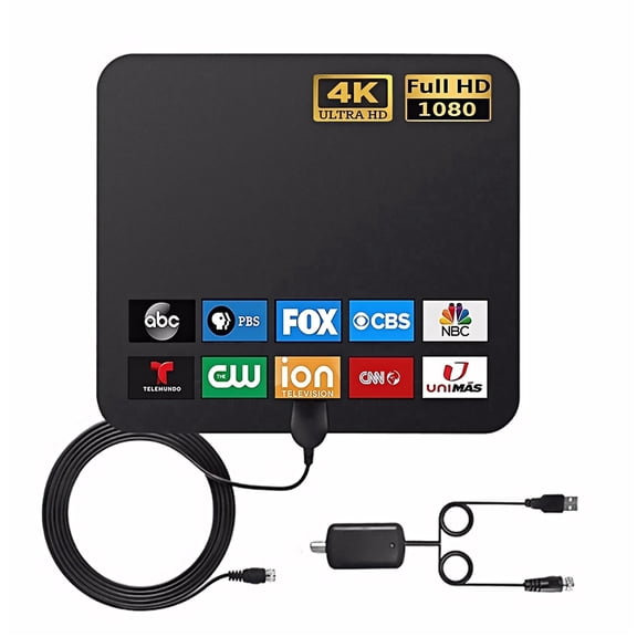 AUTERCO Digital HD TV Antennas for Smart TV Indoor, 980 Miles Long Range TV Antenna with Amplifier Signal Booster for Free Channels, Support 4K 1080P VHF UHF All Television for Local Channels