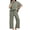 Gray Green, variant on Two Piece Sets for Women Batwing Sleeves Lounge Sets Summer Spring Vacation Outfits with Pockets