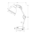 thumbnail image 2 of Monarch Specialties Lighting, 17"h, Table Lamp, Usb Port Included, Nickel Metal, Nickel Shade, Modern, 2 of 5