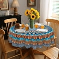 thumbnail image 5 of Bohemia Round Tablecloth 70inch, Outdoor Boho Tablecloth Waterproof and Wrinkle-Free, Boho Table Covers, Summer Decorations for Home, 5 of 5